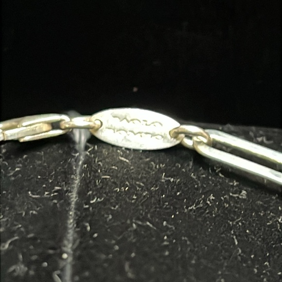 Paolo Romeo Made in Italy Sterling Silver paper clip necklace, 15-16 inches - Picture 4 of 16